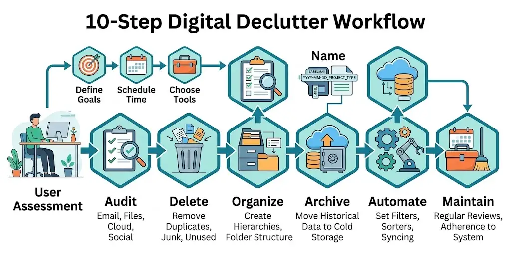 10-Step Digital Declutter Workflow