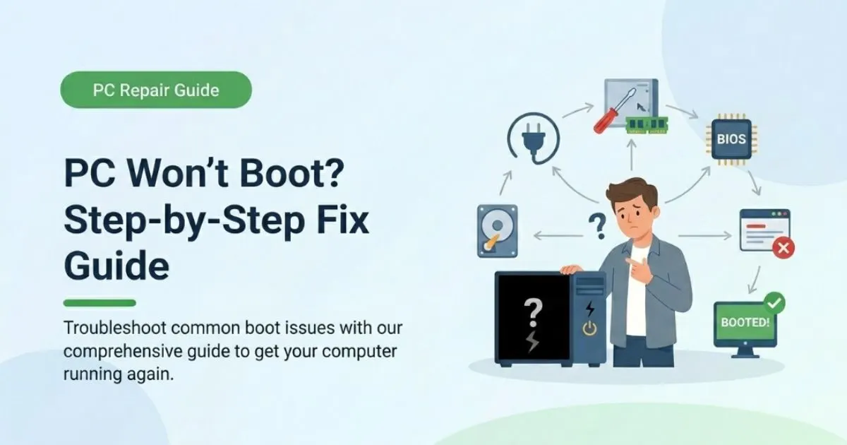PC Won't Boot Step‑by‑Step Fix Guide